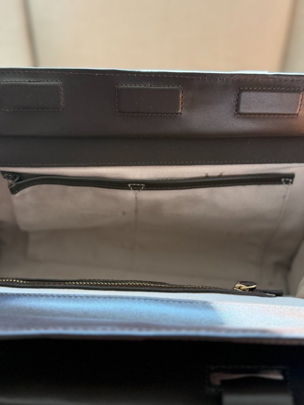 Brown Halston Heritage Satchel Purse - Picture 8 of 8